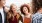 a group of people smiling